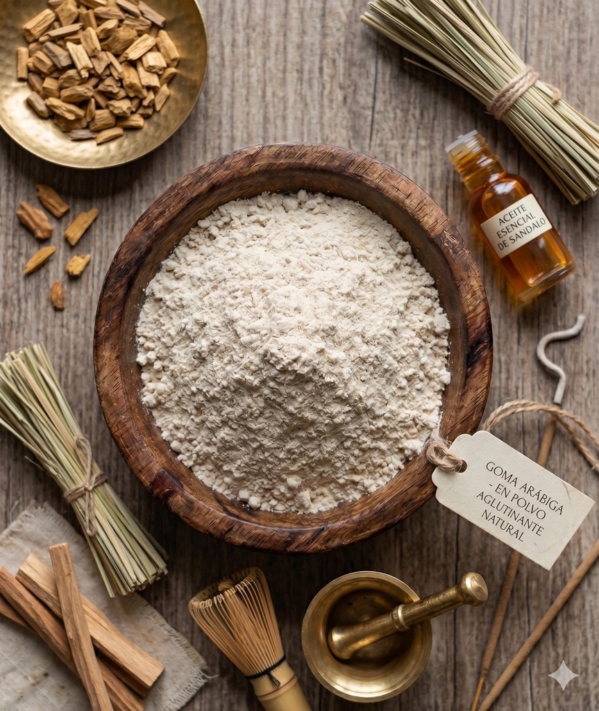 Goma Arábiga en Polvo – Aglutinante Natural para Inciensos