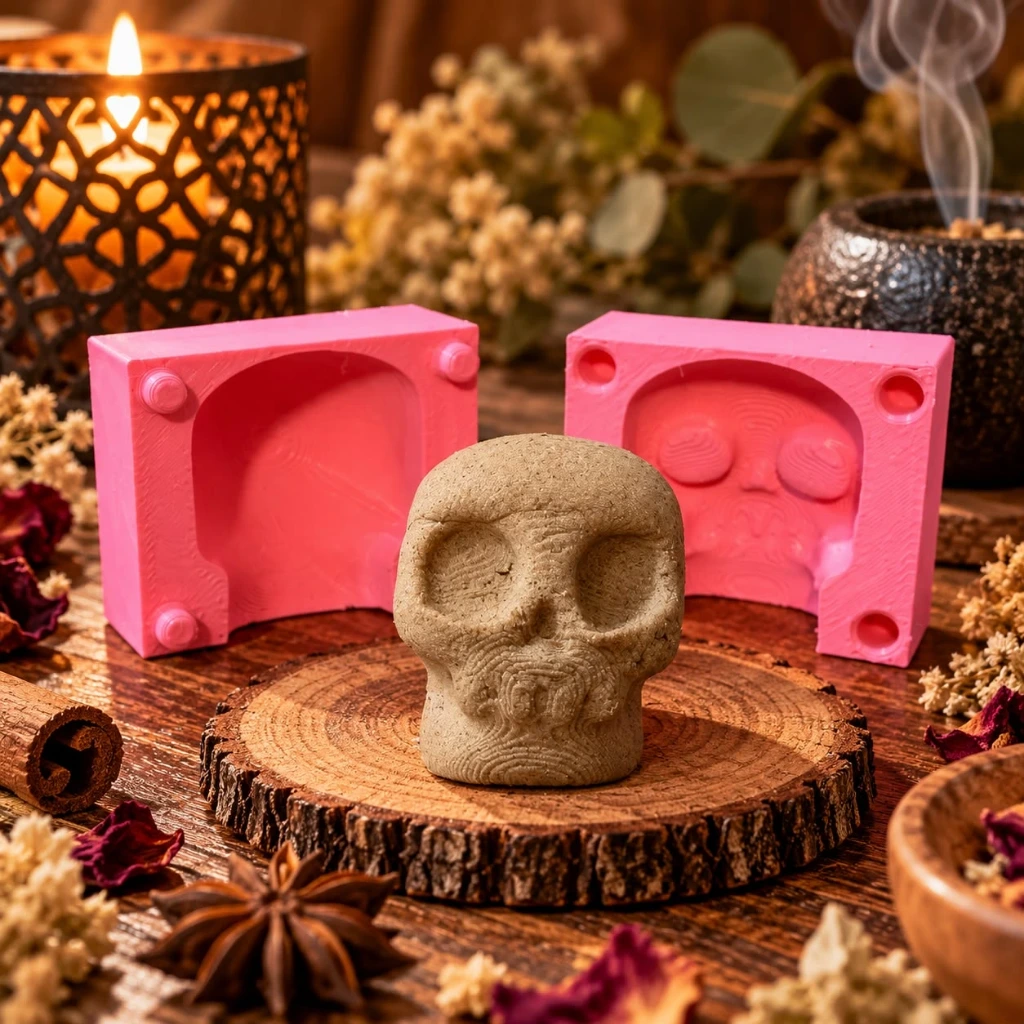 Molde 3D para conos de Inciensos - Serie halloween! - Modelo Calavera