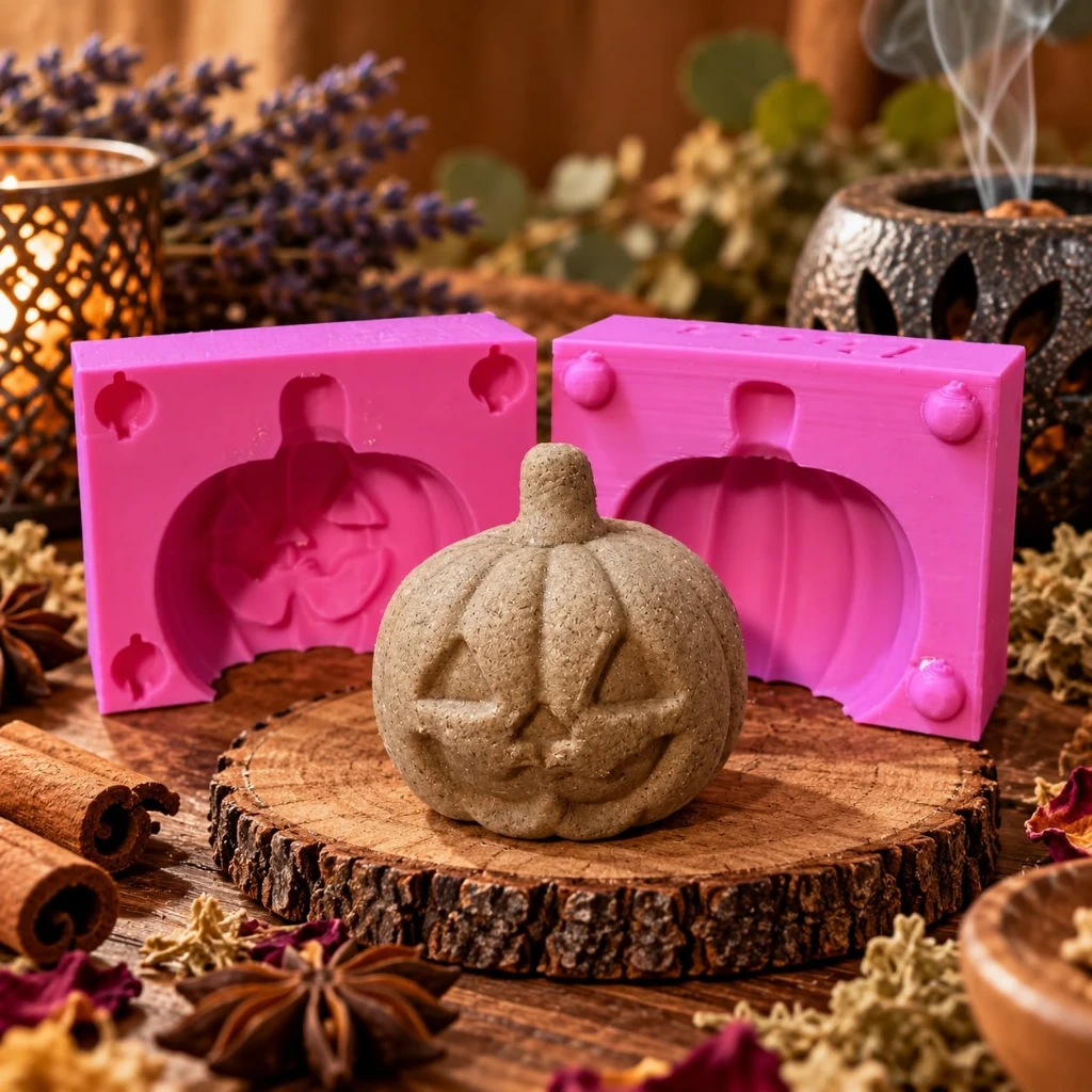 Molde 3D para conos de Inciensos - Serie halloween! - Modelo Calabaza - 30% de descuento!!